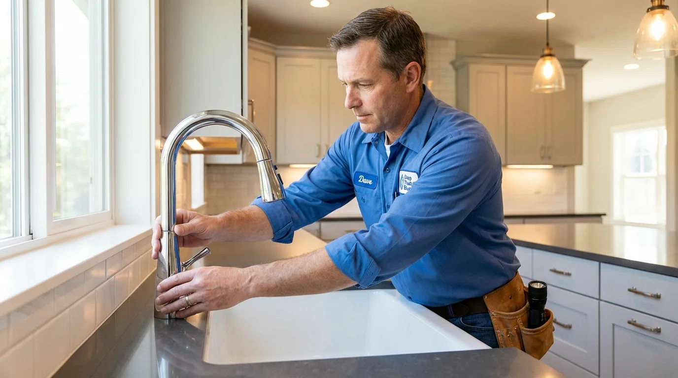 Kitchen faucet installation by Johns Plumbing LLC in Rainsville